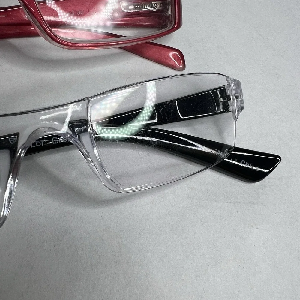 Eyeglasses‎ Reading 3.00 Eyewear Glasses Eyeglass Frames Lot 5 One 2.50 Strength